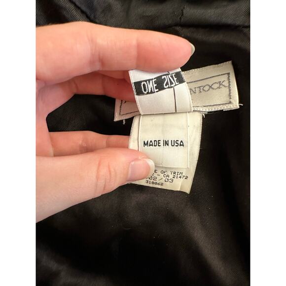 Vintage Jessica McClintock Gunne Sax Hooded Cloak Cape Black Velvet Gothic OS - Picture 9 of 11